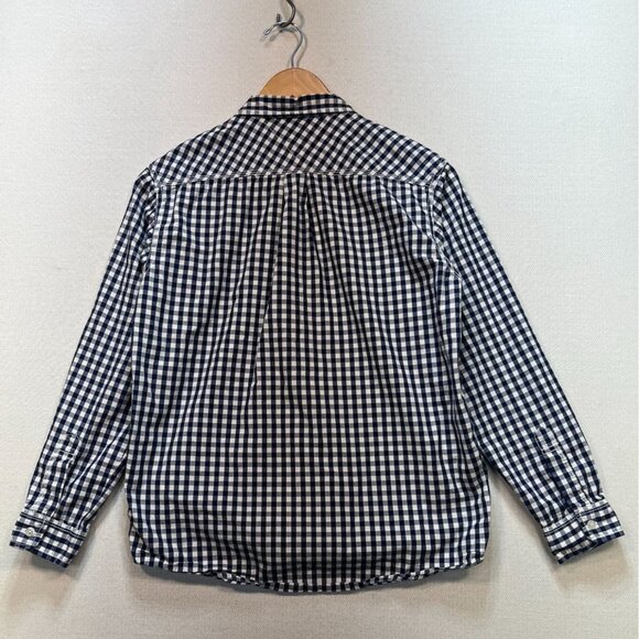 Tommy Hilfiger Youth Long Sleeve Button Up Shirt Large Navy White Gingham Casual - Picture 11 of 13